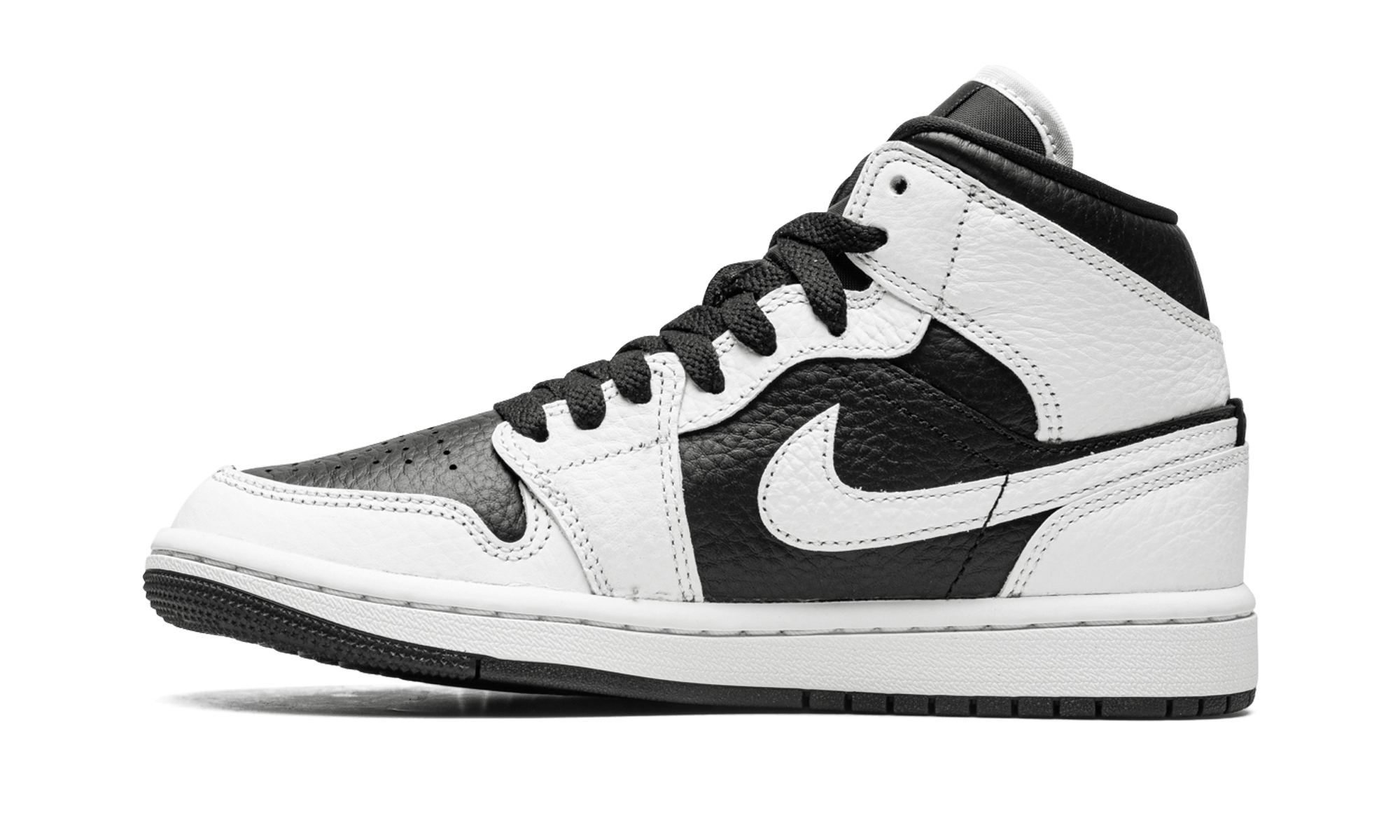 Jordan 1 Mid Split Black White (Women's) - BigBoiSneakers 