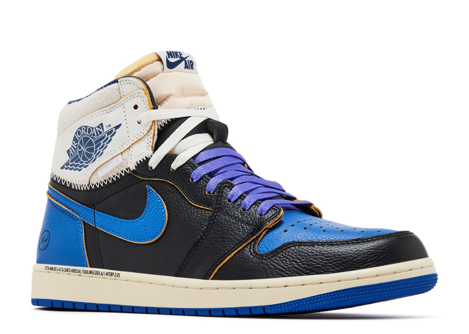 Jordan 1 Retro High OG SP Fragment x Union LA Sport Royal - BigBoiSneakers 