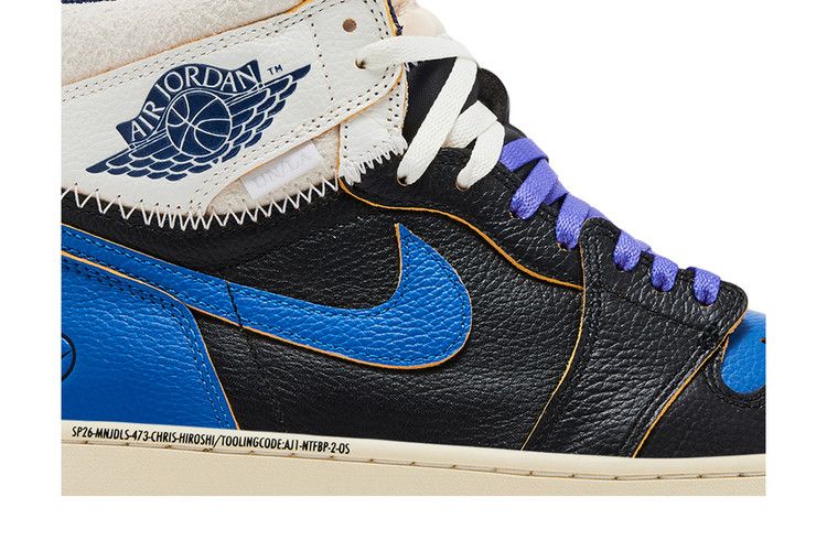 Jordan 1 Retro High OG SP Fragment x Union LA Sport Royal - BigBoiSneakers 