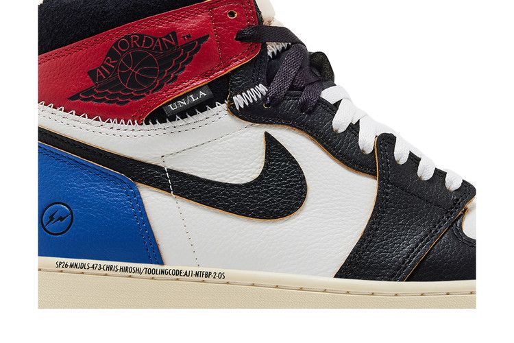 Jordan 1 Retro High OG SP Fragment x Union LA Varsity Red Sport Royal - BigBoiSneakers 