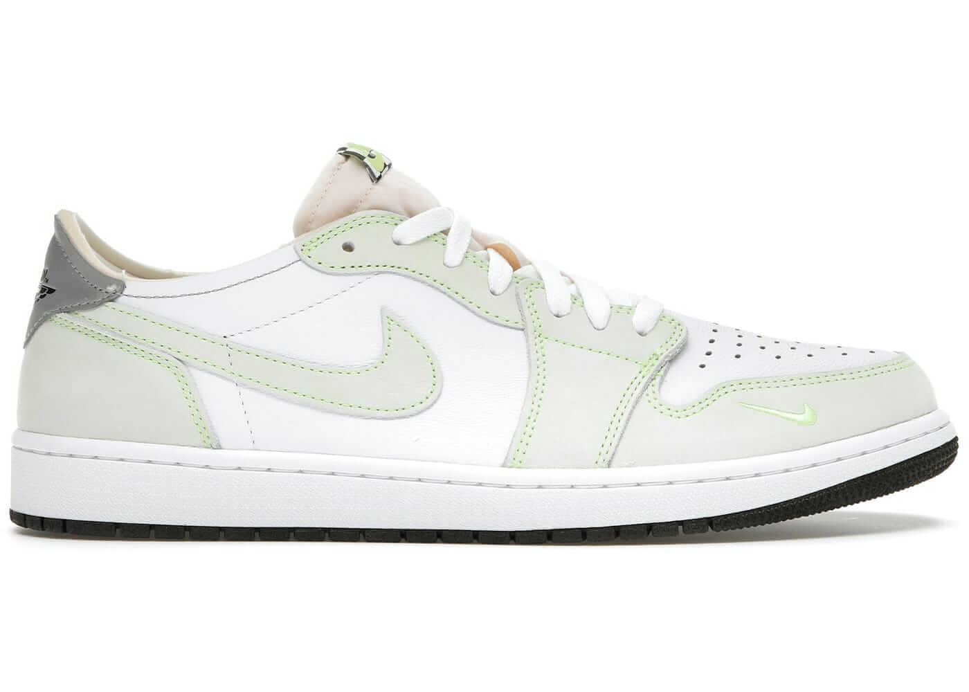 Jordan 1 Retro Low White Ghost Green Black - BigBoiSneakers 