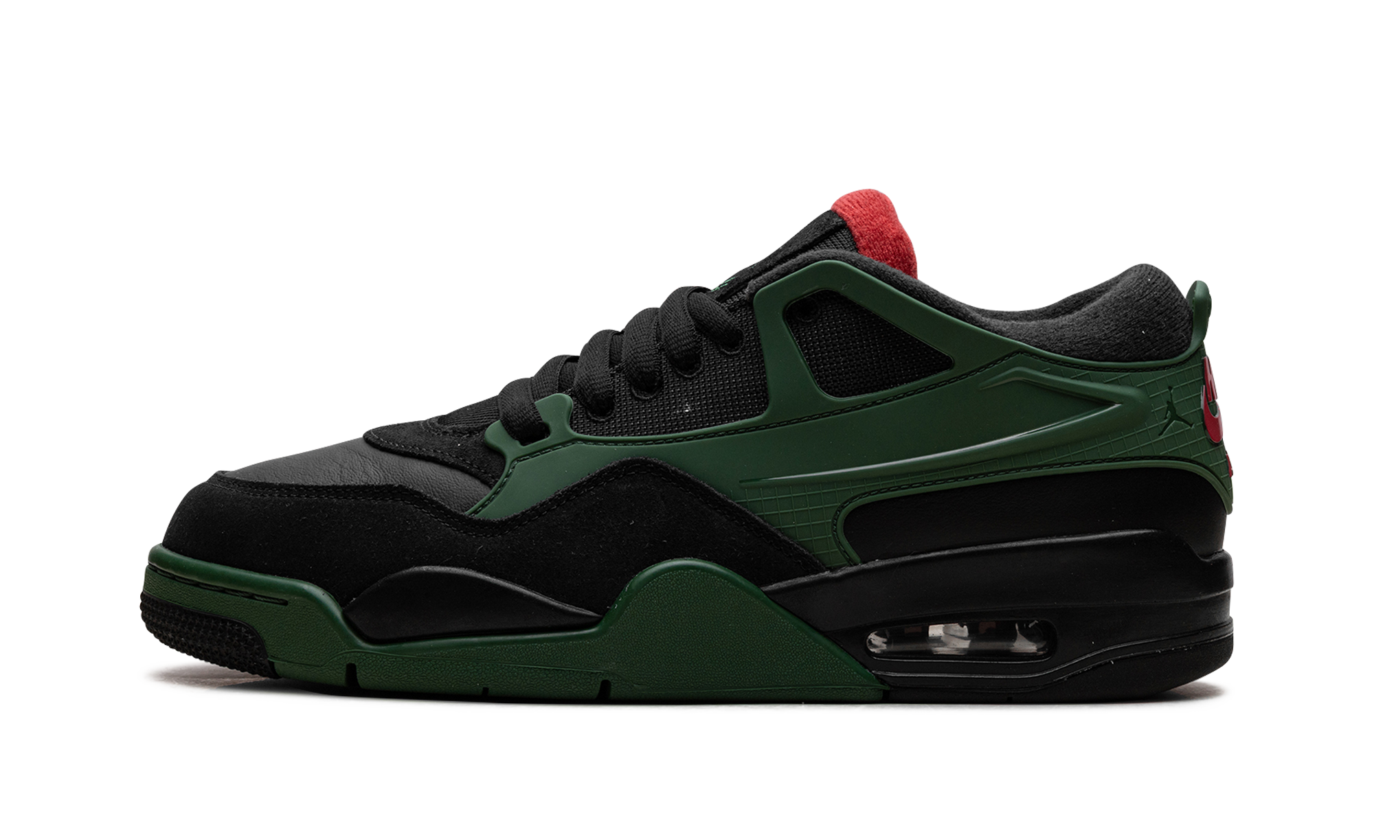 Jordan 4 RM Black Gorge Green University Red - BigBoiSneakers 