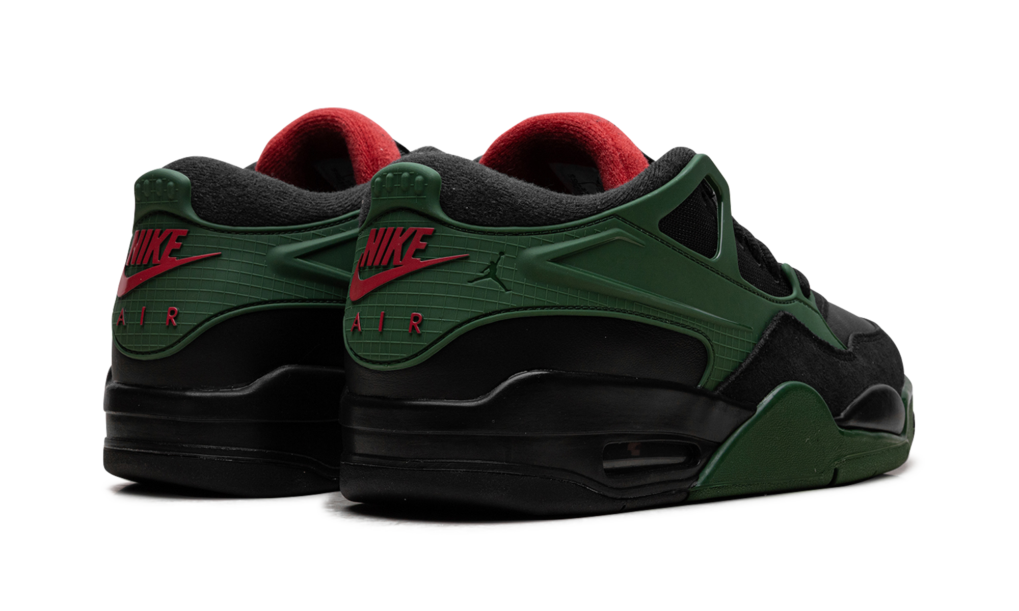 Jordan 4 RM Black Gorge Green University Red - BigBoiSneakers 