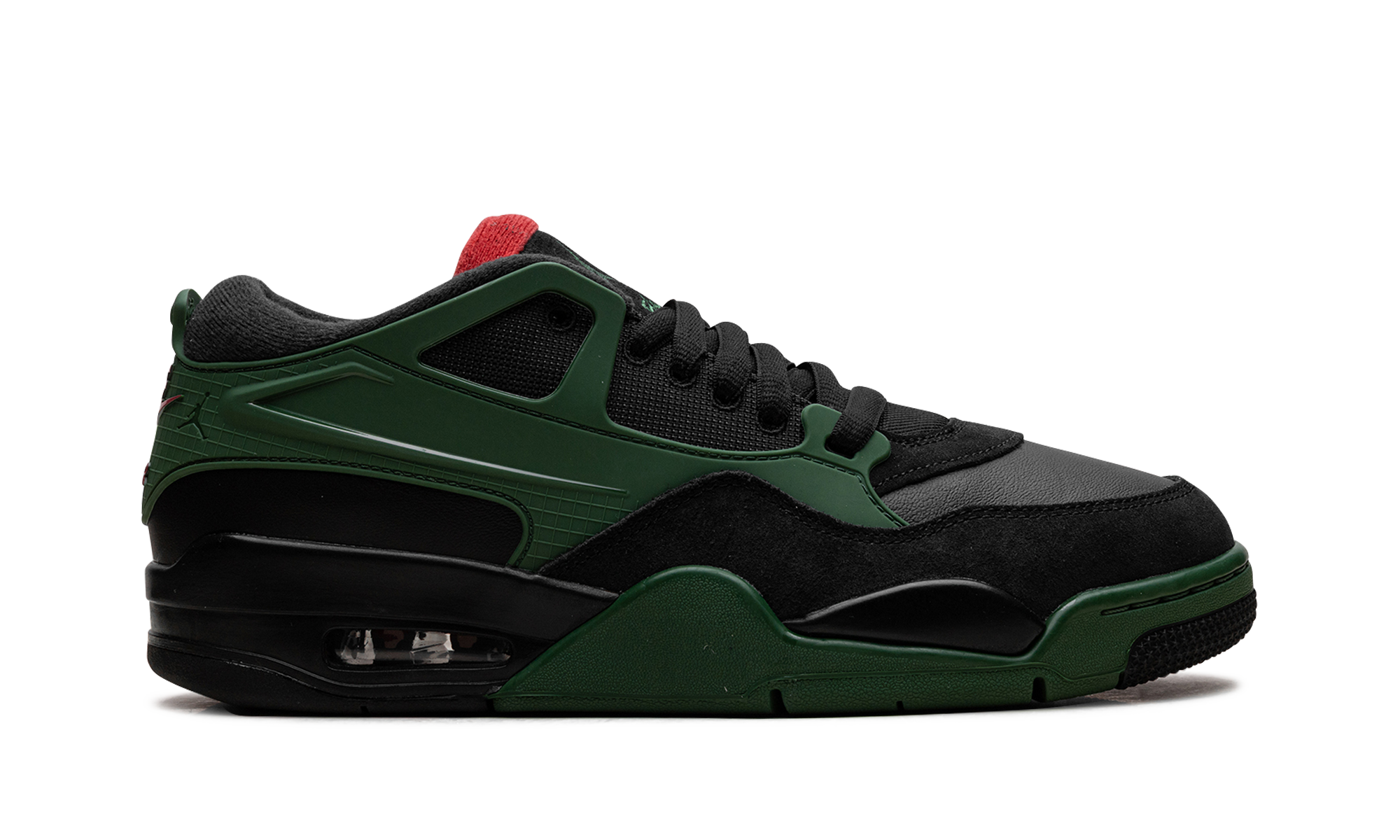 Jordan 4 RM Black Gorge Green University Red - BigBoiSneakers 