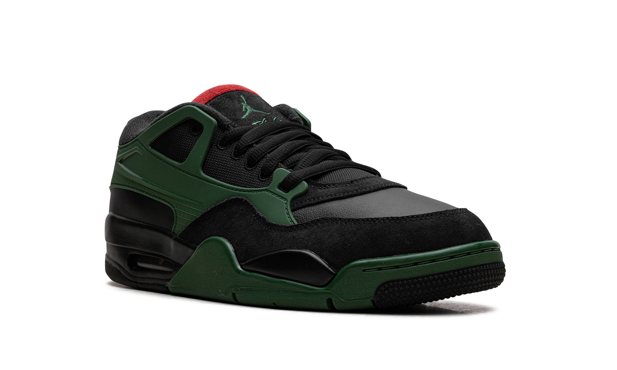 Jordan 4 RM Black Gorge Green University Red - BigBoiSneakers 