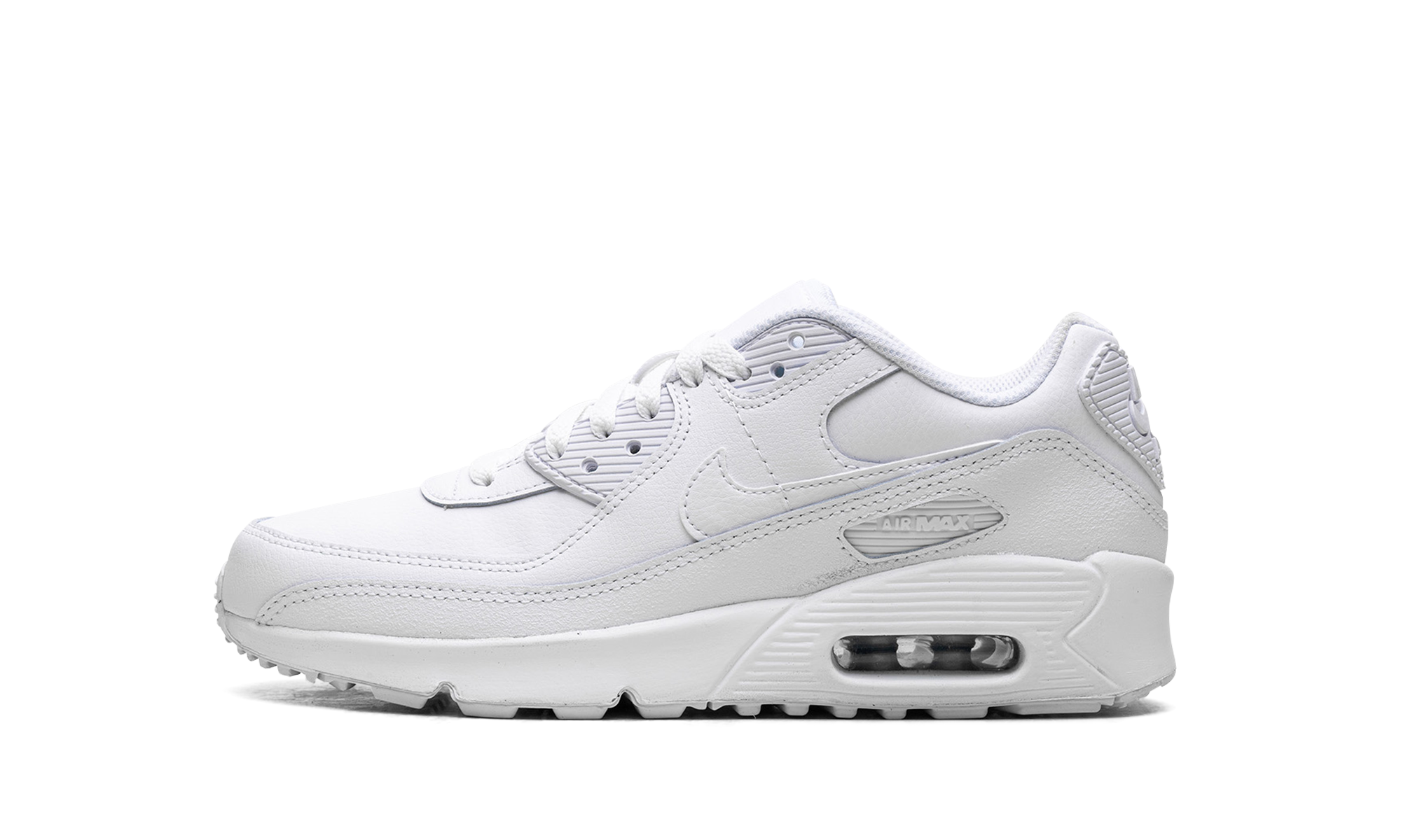 Nike Air Max 90 White Metallic Silver (GS) - BigBoiSneakers 