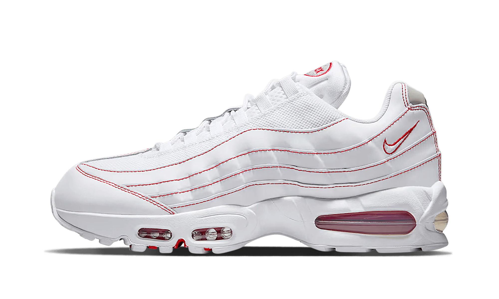 Nike Air Max 95 OG Big Bubble White University Red - BigBoiSneakers 