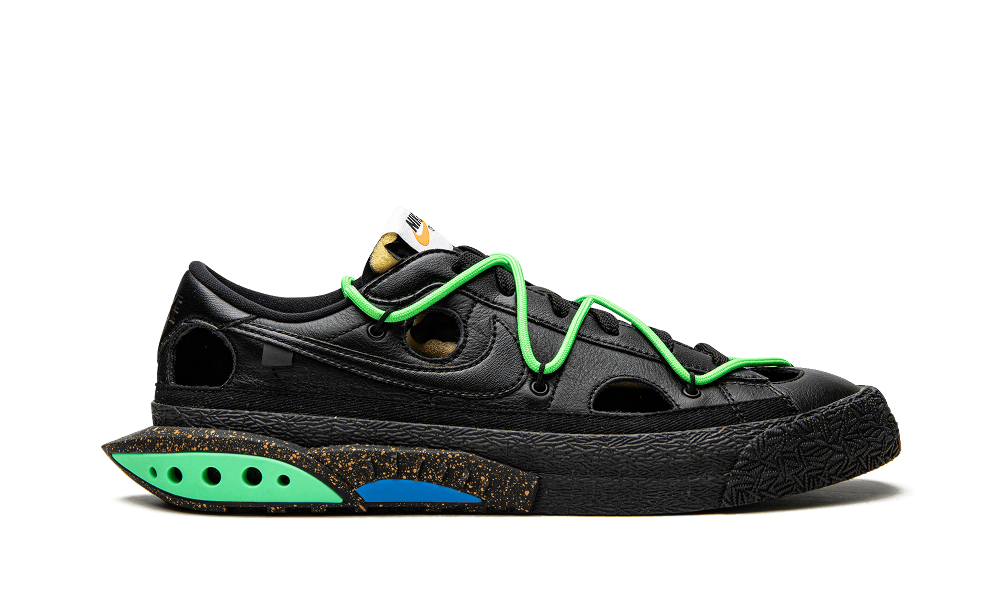 Nike Blazer Low Off-White Black Electro Green - BigBoiSneakers 