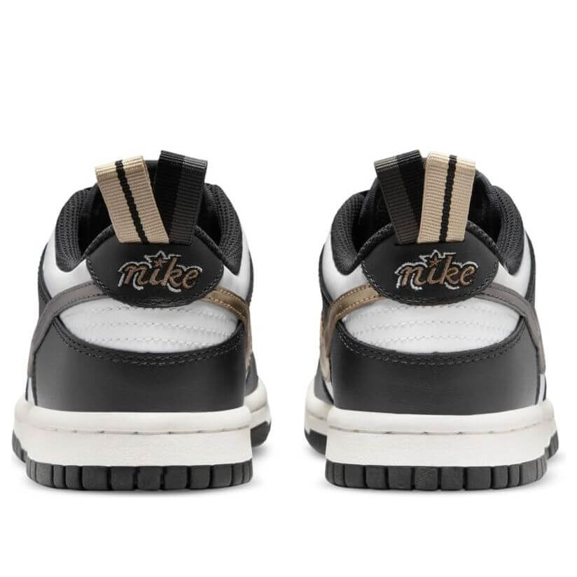 Nike Dunk Low Black White Metallic (GS) - BigBoiSneakers 