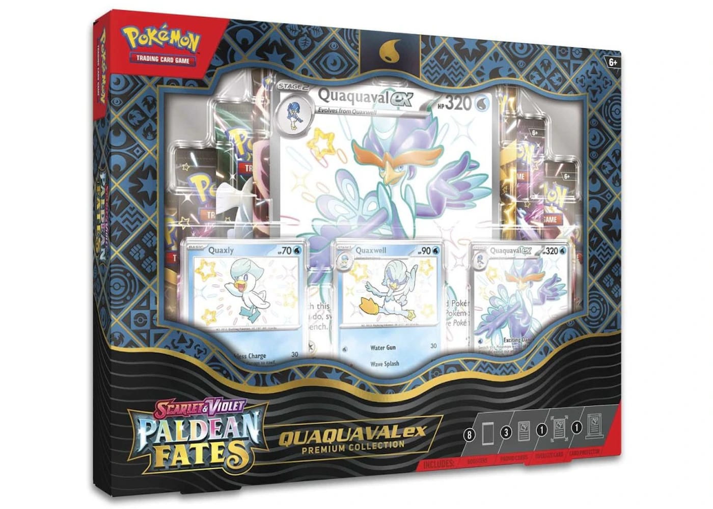 Pokémon TCG Scarlet & Violet Paldean Fates Quaquaval ex Premium Collection - BigBoiSneakers 