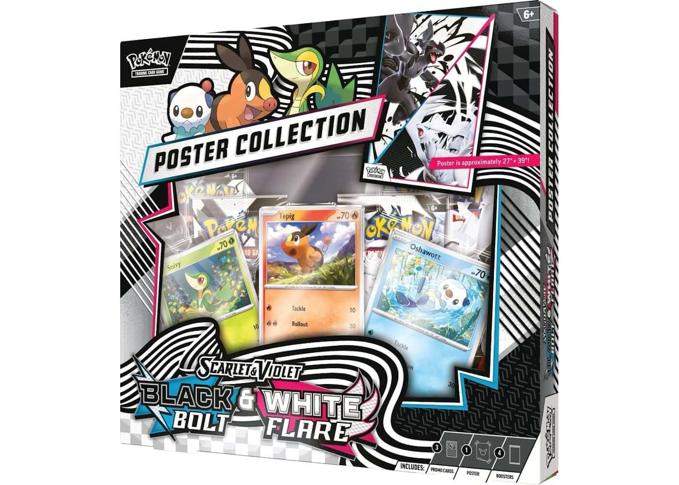 Pokemon Black Bolt/White Flare Unova Poster Collection Box Pokémon Scarlet & Violet - BigBoiSneakers 