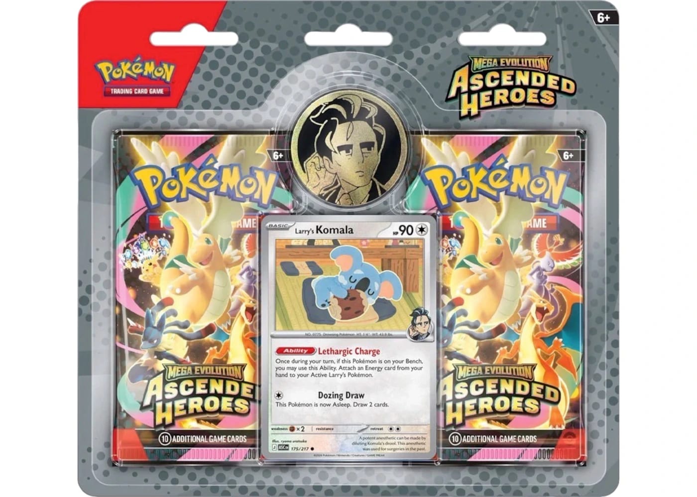 Pokemon Mega Evolution Ascended Heroes Larry's Komala Blister Pack 2026 Collector's Edition - BigBoiSneakers 