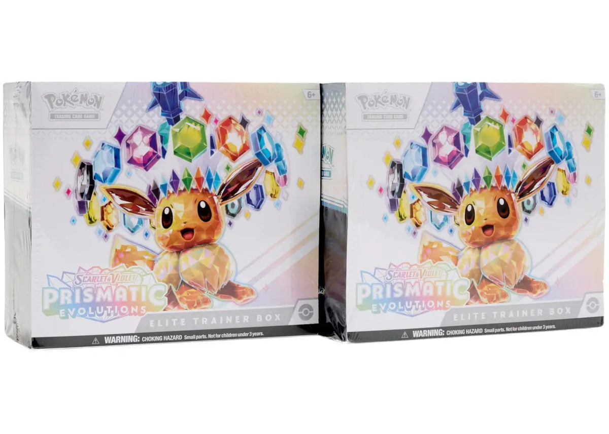 Pokémon Scarlet & Violet Prismatic Evolutions Elite Trainer Box 2x Lot by Pokemon