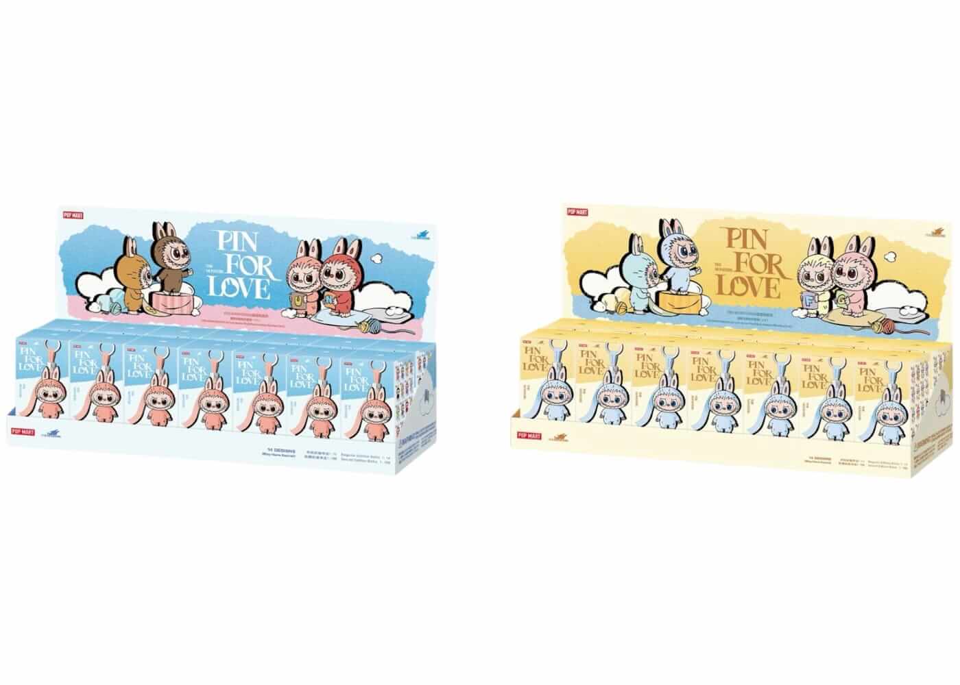 Pop Mart Labubu The Monsters Pin for Love Series Vinyl Plush Pendant (A-M) & (N-Z) Sealed Cases Set (28 Blind Box) - BigBoiSneakers 
