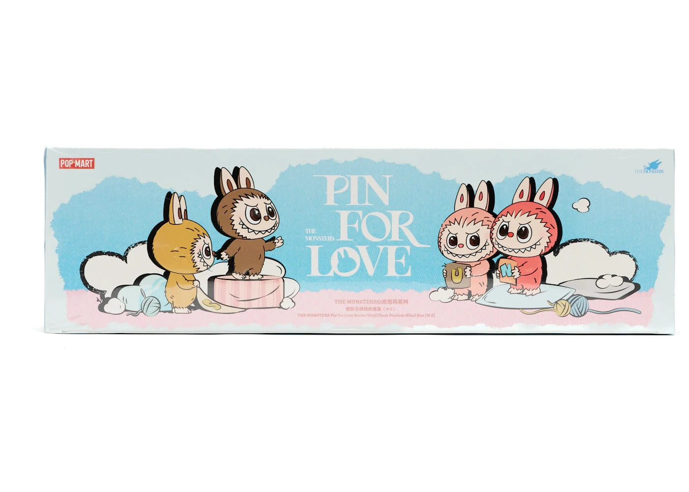 Pop Mart Labubu The Monsters Pin for Love Series Vinyl Plush Pendant (N-Z) Sealed Case (14 Blind Box) - BigBoiSneakers 