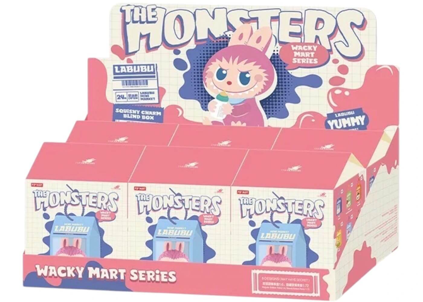 Pop Mart Labubu The Monsters Wacky Mart Series Squishy Charm Sealed Case (6 Blind Box) - BigBoiSneakers 