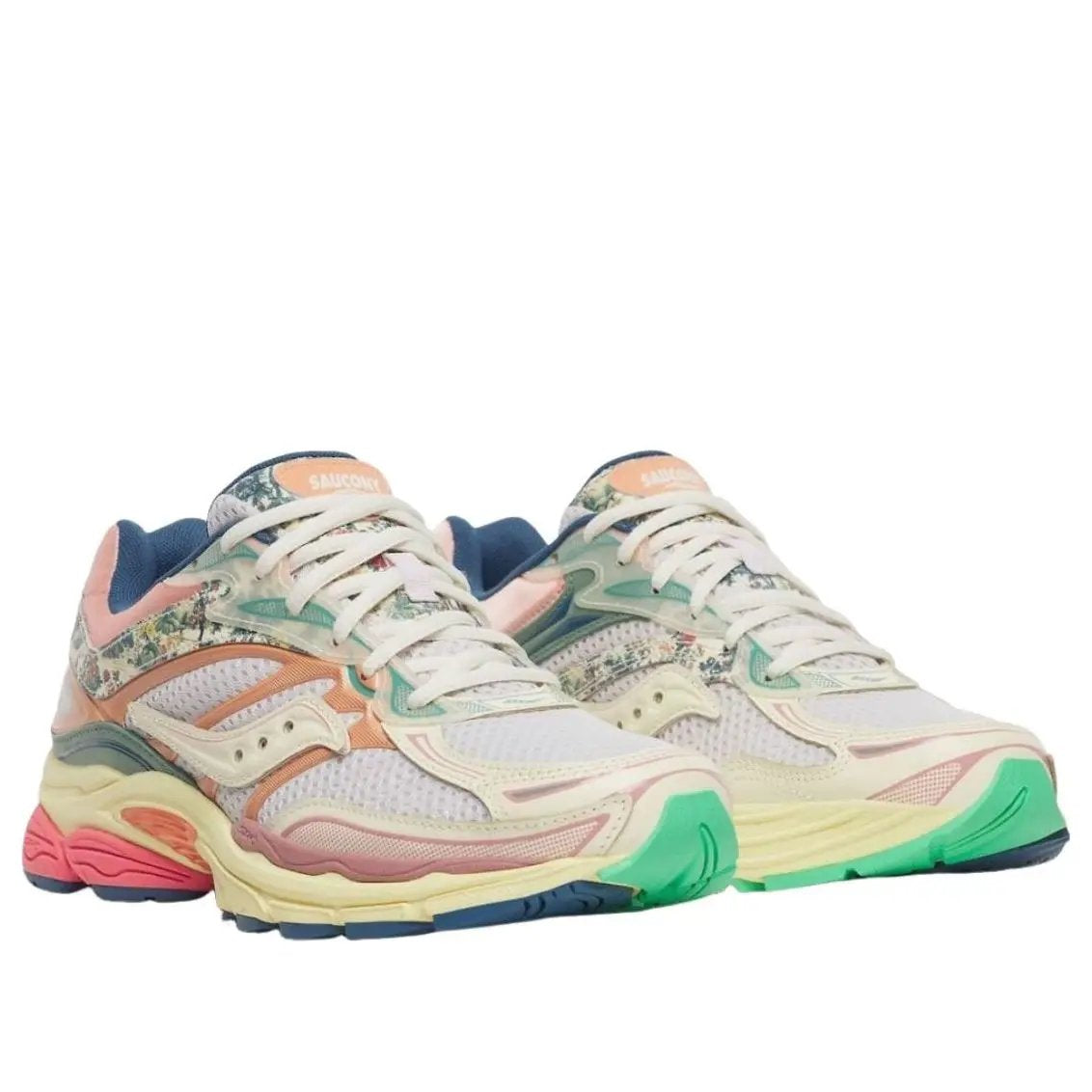 Saucony ProGrid Omni 9 Floral Beige Blue by Saucony