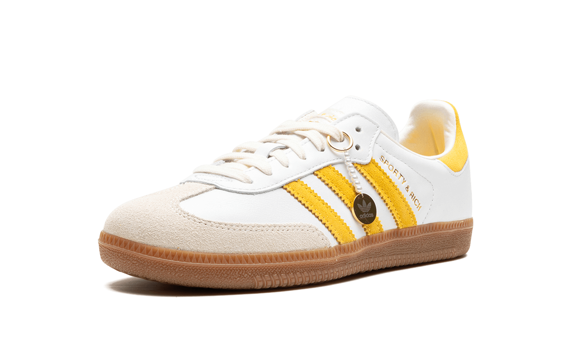 adidas Samba Sporty & Rich White Bold Gold - BigBoiSneakers 