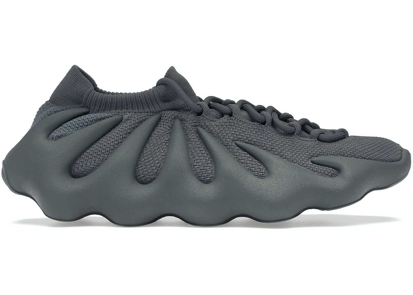 adidas Yeezy 450 Stone Teal sneaker side view showcasing unique design and earthy colorway.