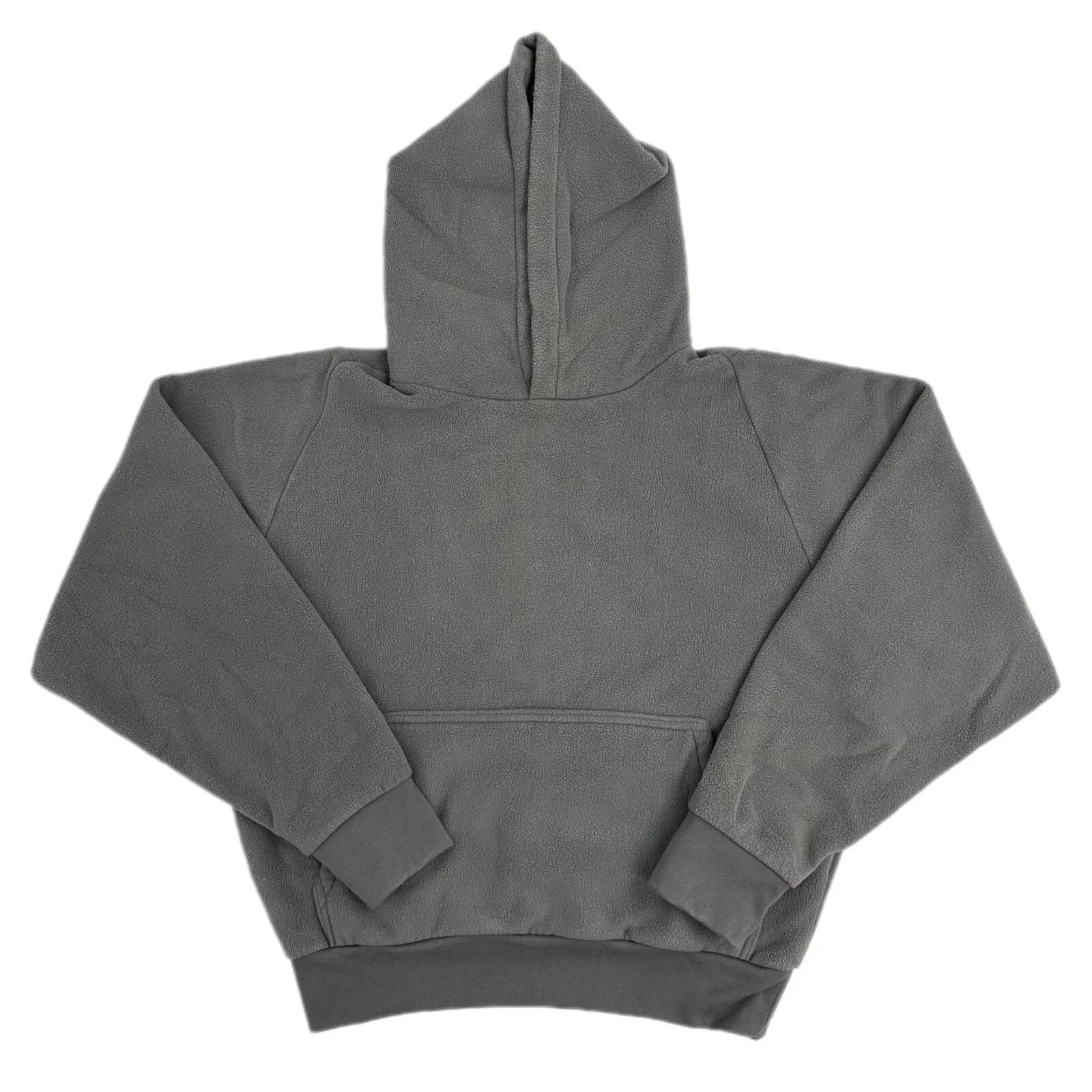 Medium New Yeezy Gap H09 Polar Fleece Hoodie in gray, featuring a classic pullover design and cozy fleece fabric.