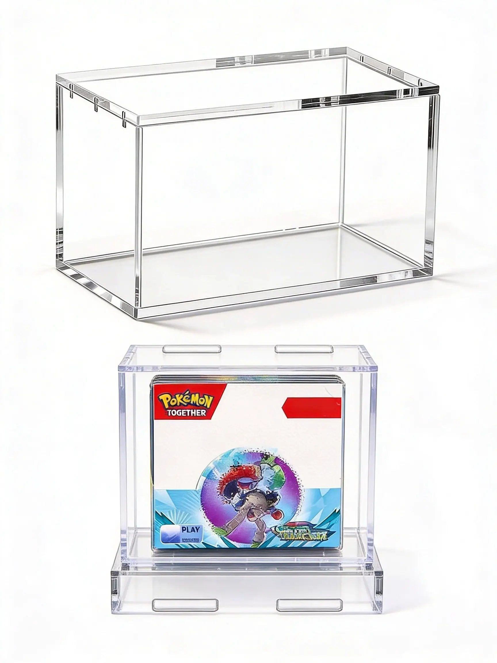 Acrylic Booster Box Case With Magnetic Closure Dustproof Pokemon Display Case by Pokemon