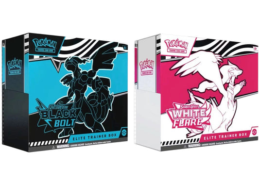 Pokemon Black Bolt & White Flare Elite Trainer Box 2025 Pokémon Scarlet & Violet