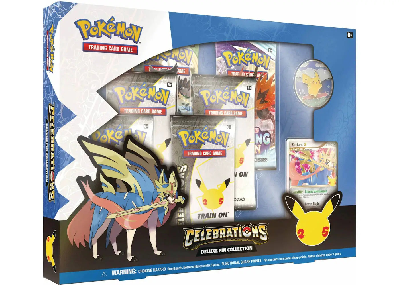 Pokémon TCG 25th Anniversary Celebrations Zacian Deluxe Pin Collection by Pokemon
